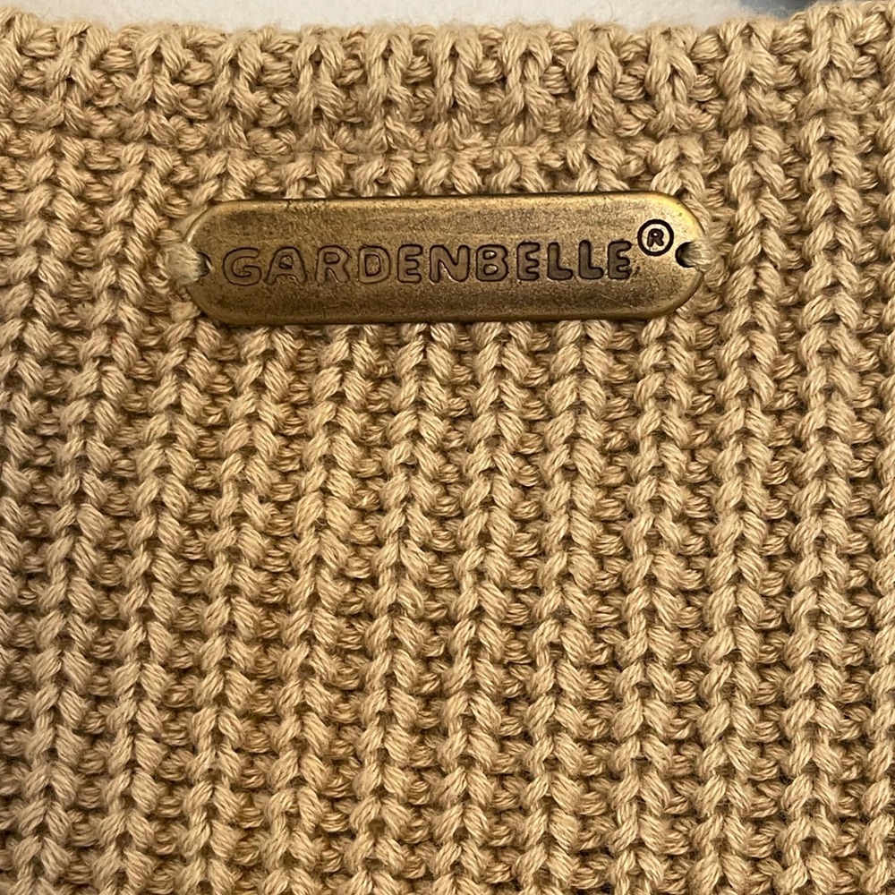 Open-Front Ribbed Cascade Cardigan - Tan - Picture 3 of 5